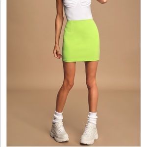 COPY - Lulu’s New Neon Green Skirt